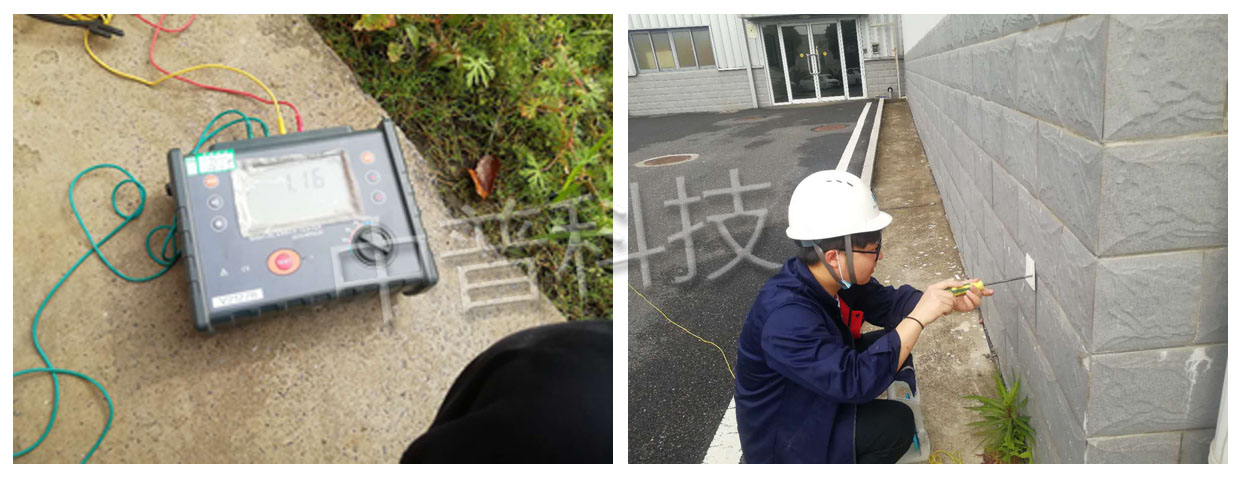 防雷檢測施工現(xiàn)場